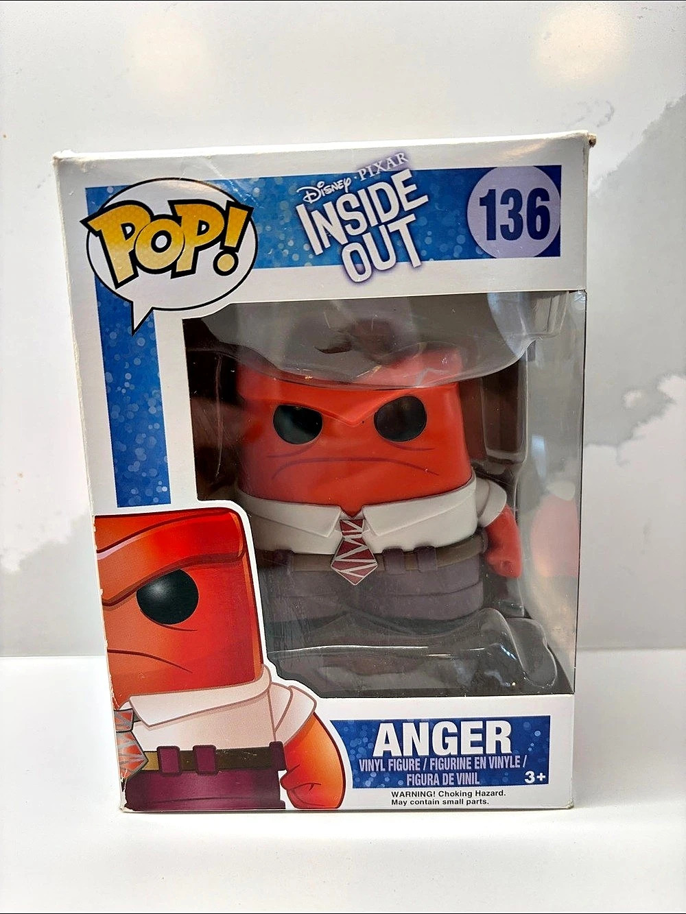 Funko Pop! Anger #136 Disney Pixar Inside Out Vinyl Figure-New in box
